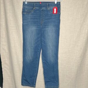 Spanx Blue Pull onStraight-Leg Jegging Jeans